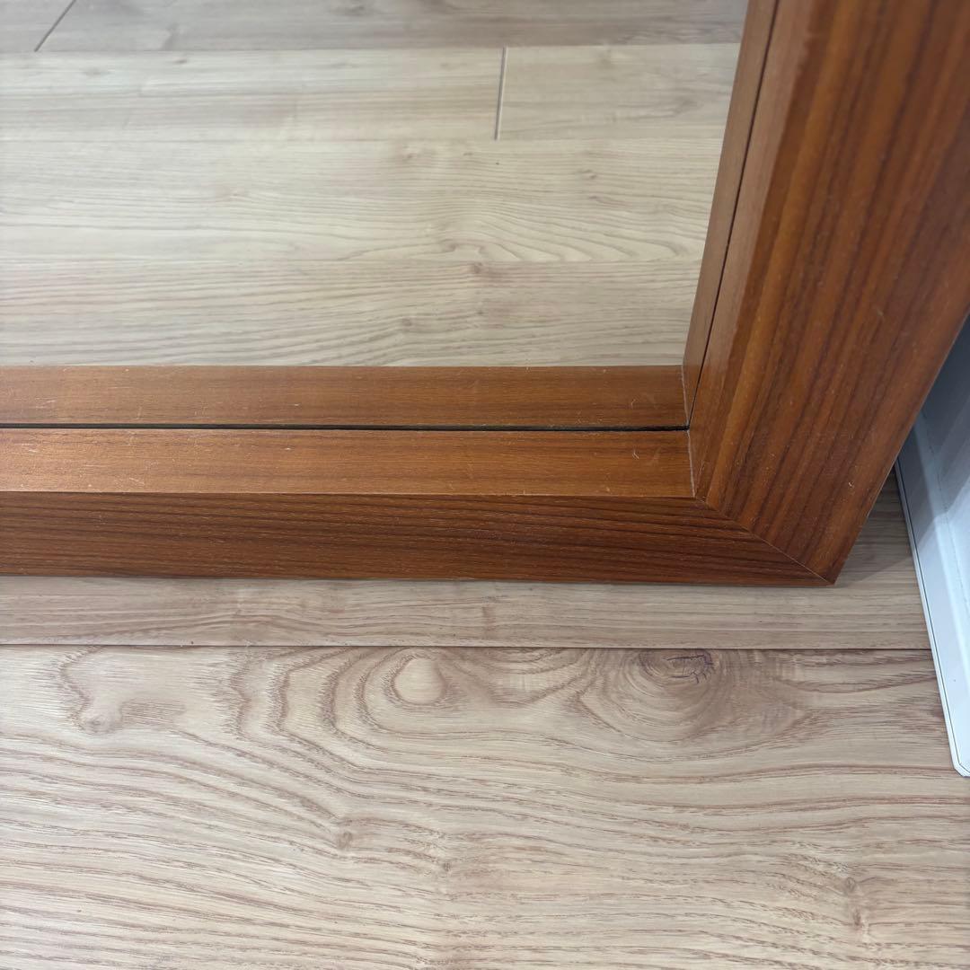 ACTUS 大型 ガラスミラー 全身鏡 姿見鏡 スタンドミラー 木製フレーム 鏡