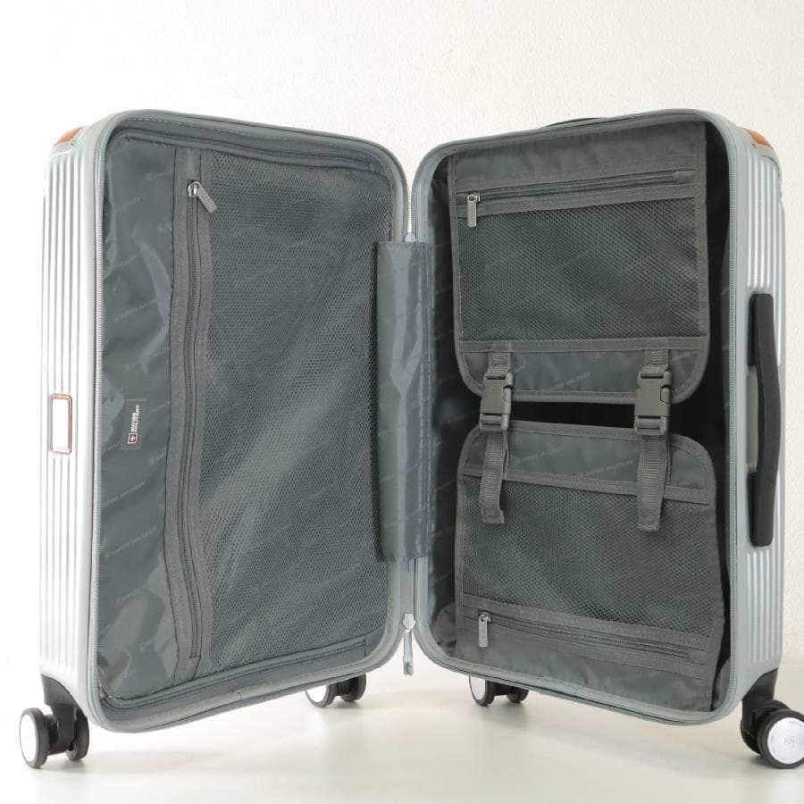 値下展示品 スイスミリタリー 20インチ スーツケース シルバー 機内持ち込み