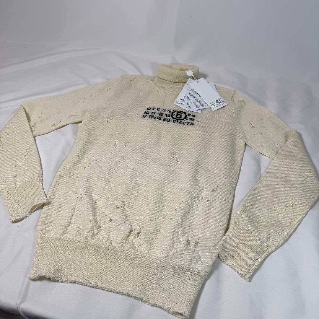 【定価10万】Margiela MM6 タートルネック セーター ホワイト S