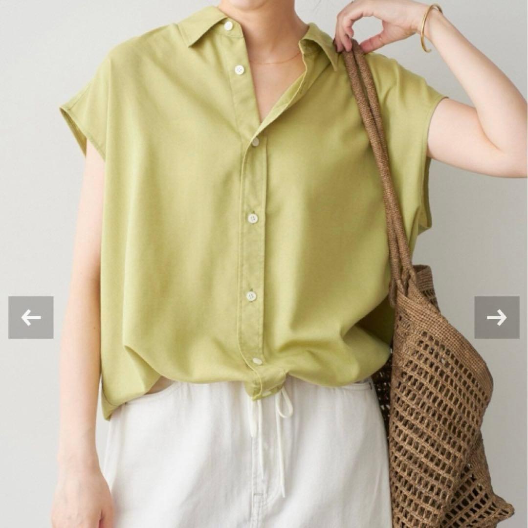 【Spick and Span】ソフトブロードフレンチヘムギャザーシャツ