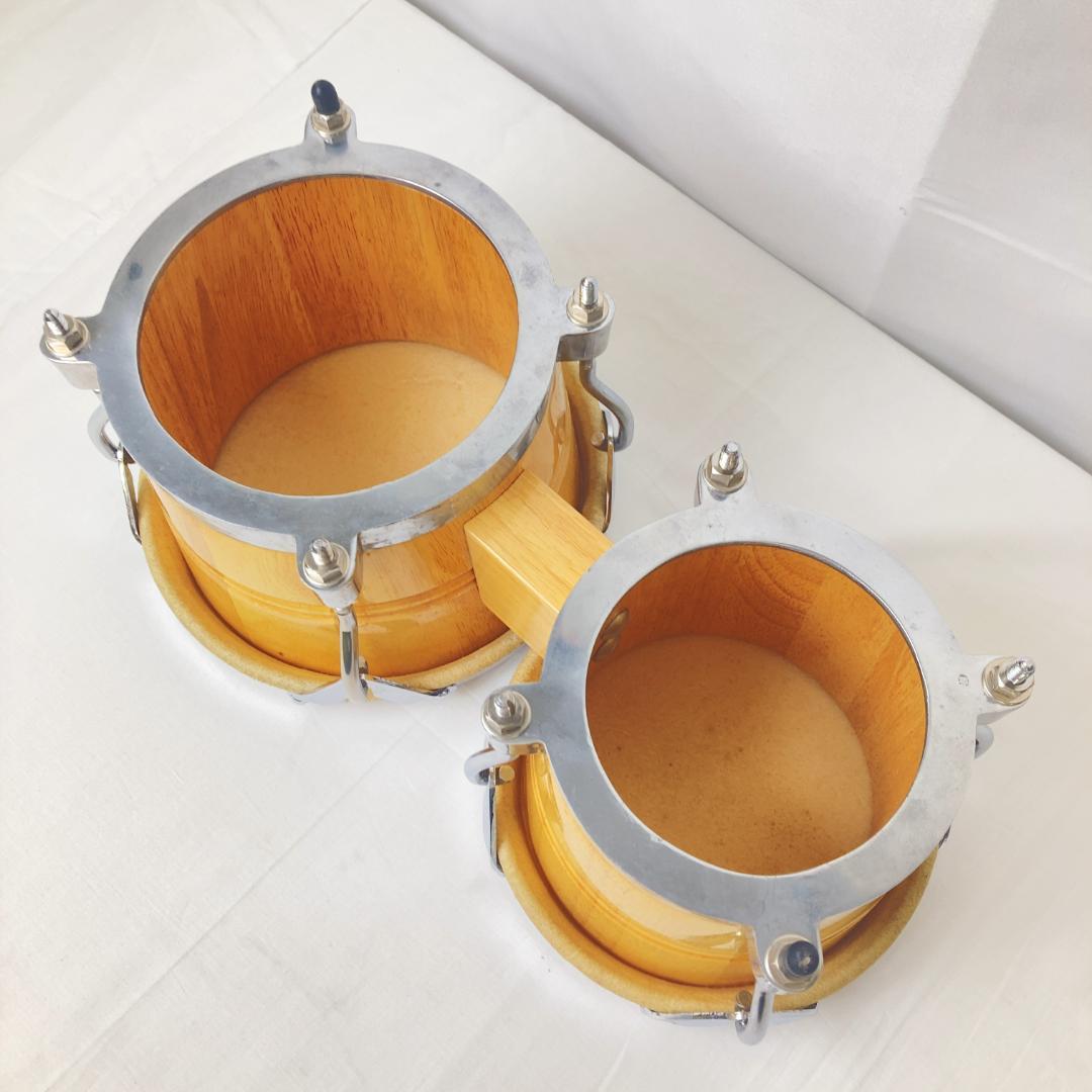 【H412-60-10】ボンゴ ホワイトウッドボンゴ パール 打楽器