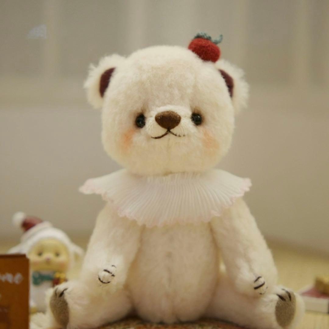 大人しい白熊ちゃん 海外作家様 ぬいぐるみ くま アーティストベア テディベア