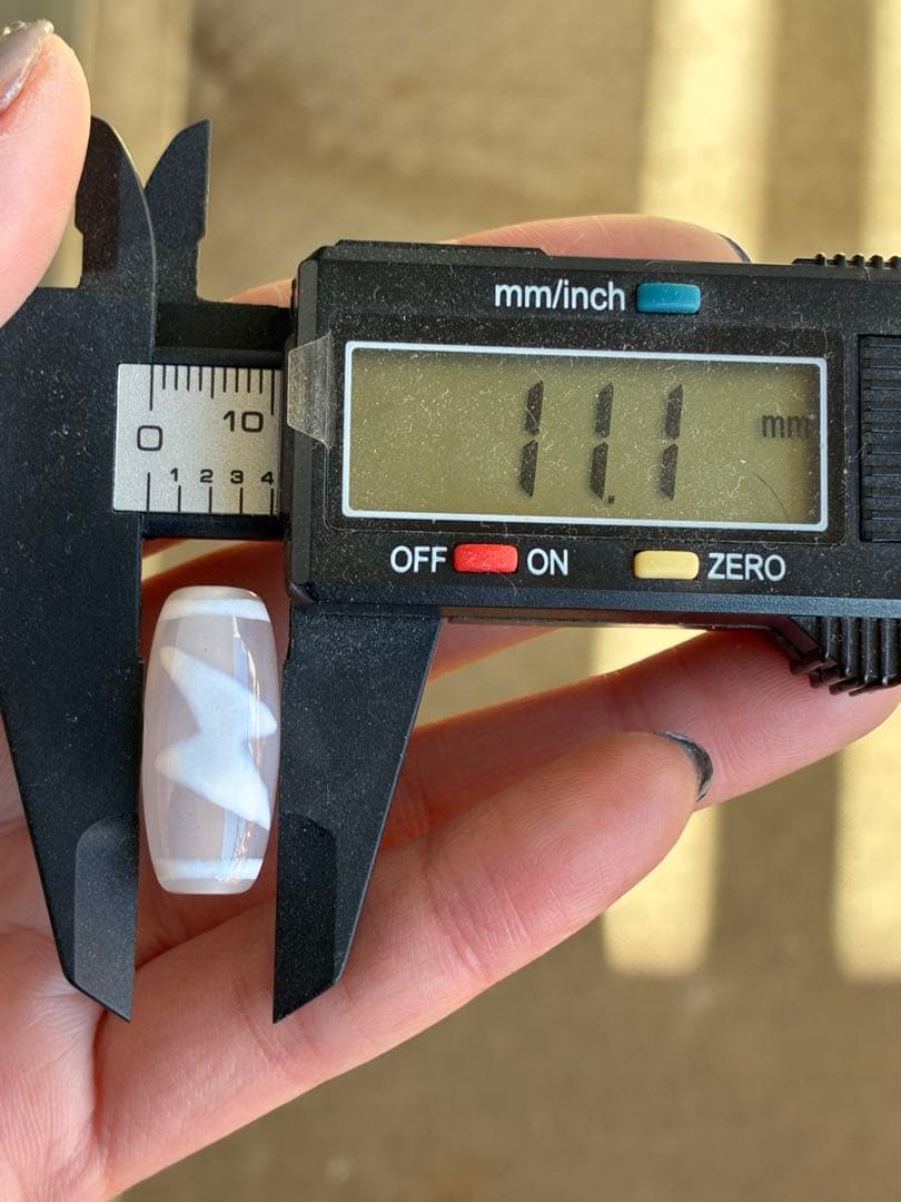 高品質✨艶とクリア感あり　老玉髄　天然白天珠　閃電五眼天珠✨