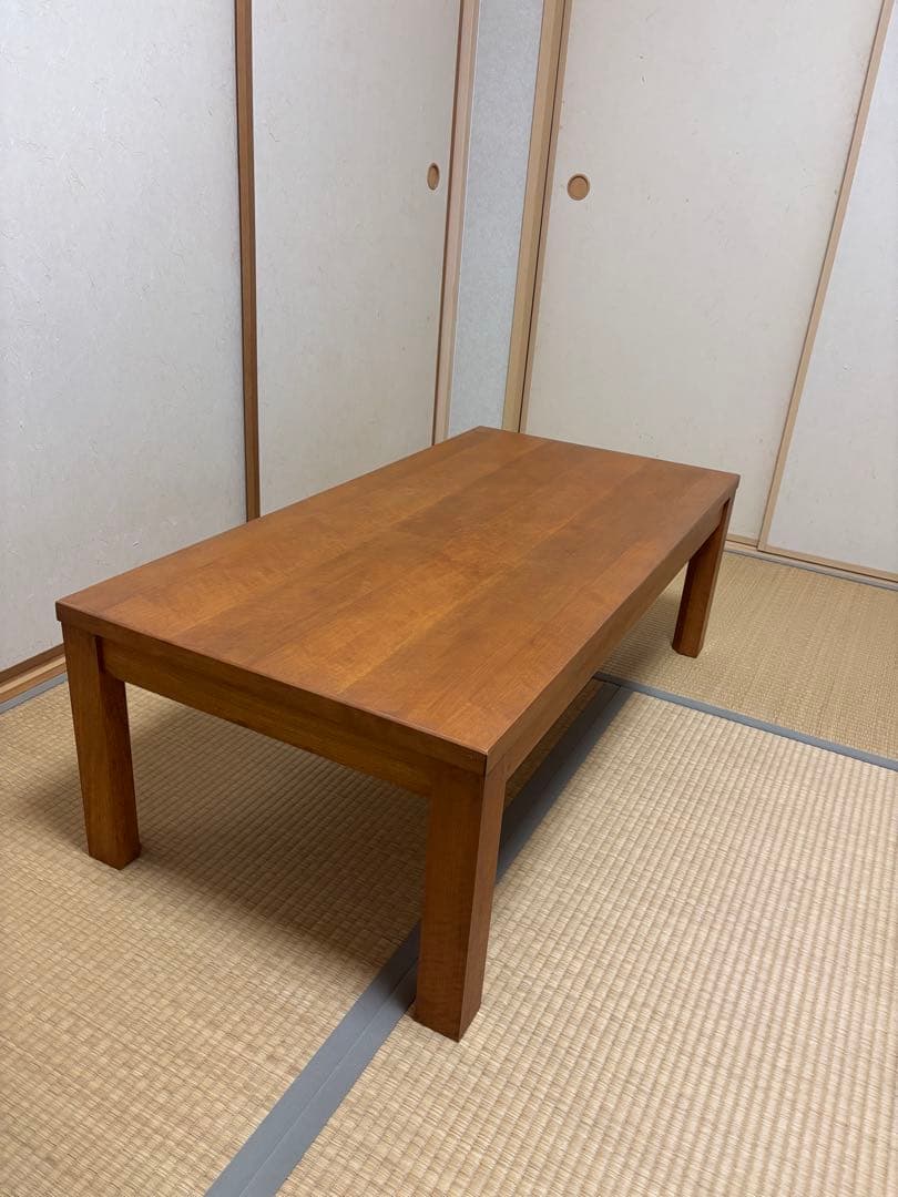 木製センターテーブル 茶色