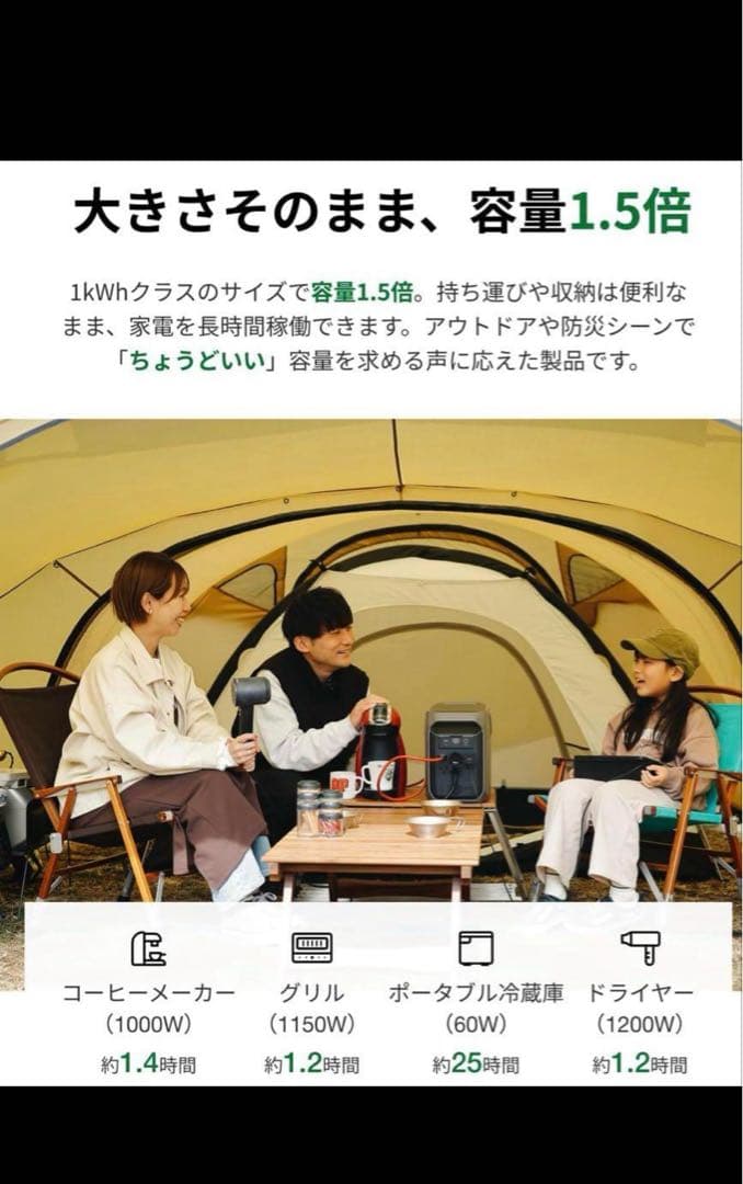 早い者勝ち［新品•未開封］EcoFlow DELTA 3 1500 1536Wh
