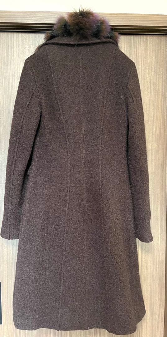 mmmn9さま専用♡ファー襟取外し可能ロングコート　ラクーン　イタリア製　PF