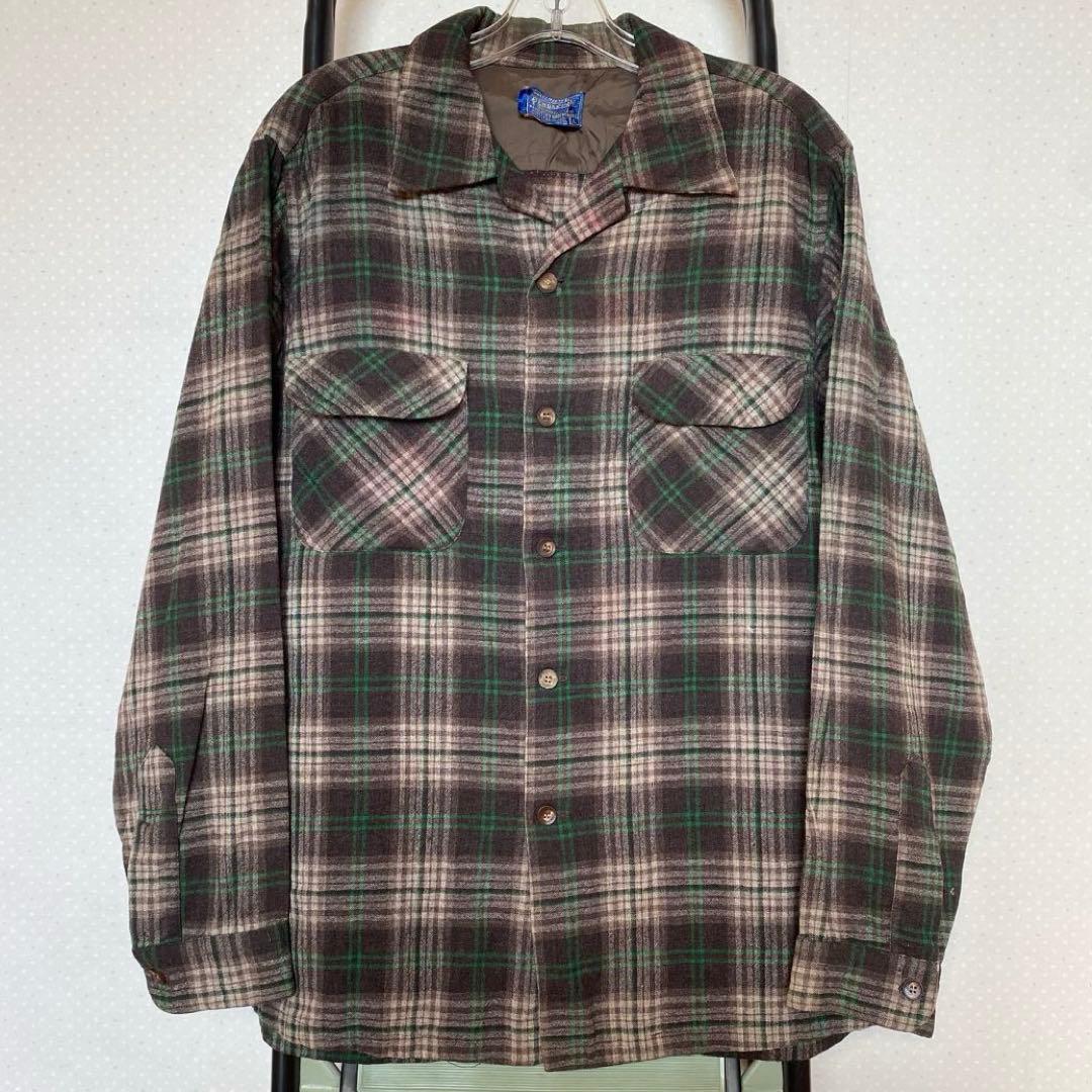 50s Pendleton ペンドルトン ボードシャツ オープンカラー L