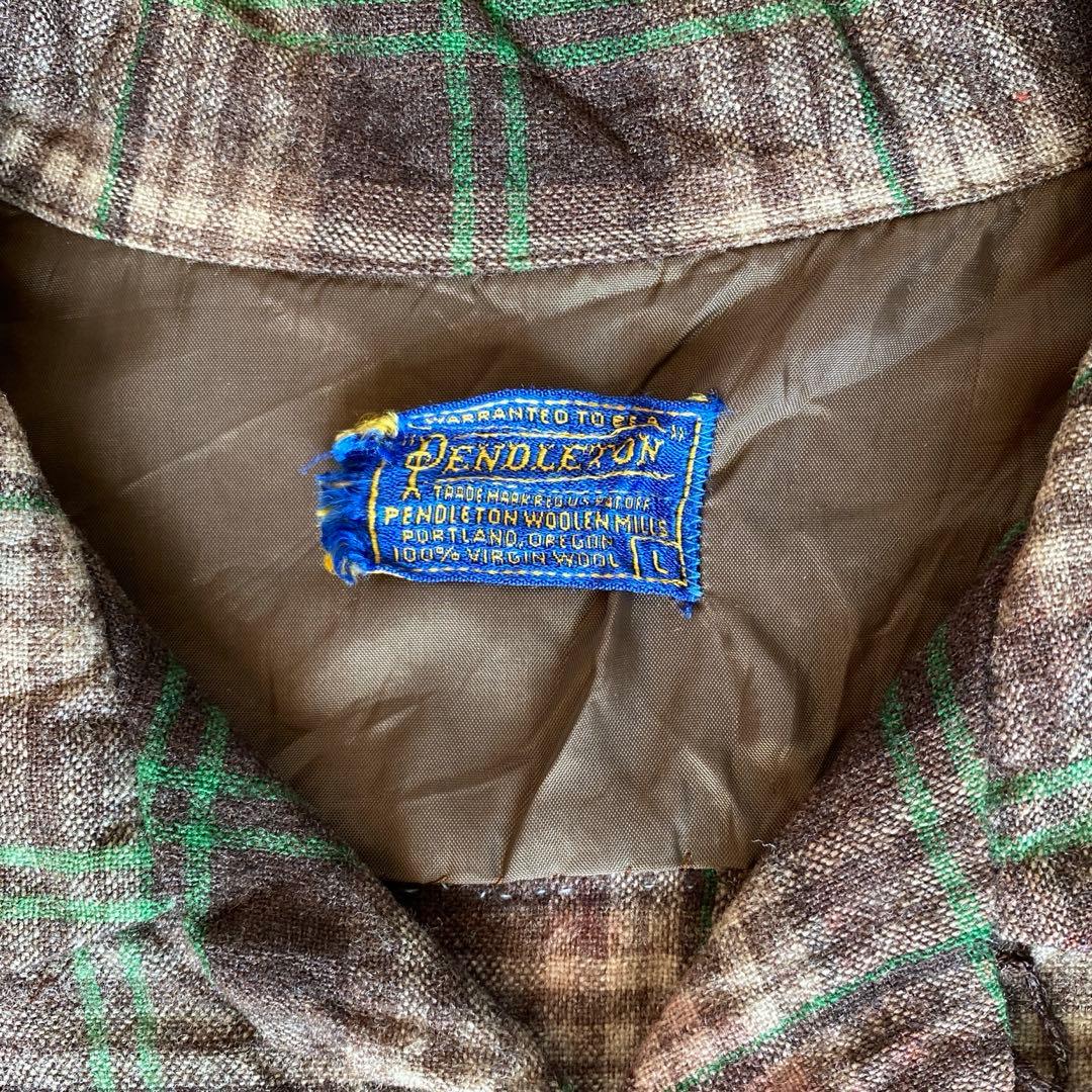 50s Pendleton ペンドルトン ボードシャツ オープンカラー L