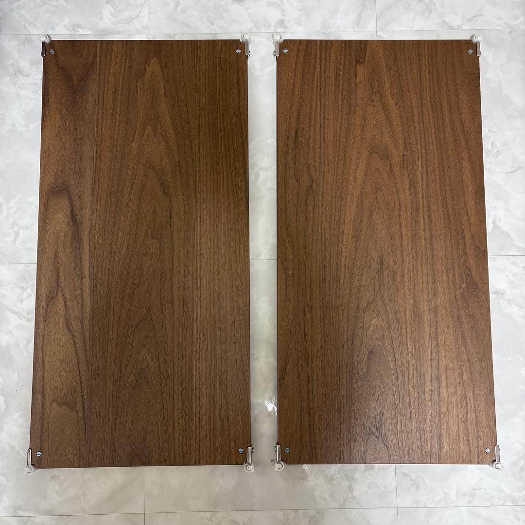 【りおぽん】ステンレスユニットシェルフ　ウォールナット材　棚板 のみ