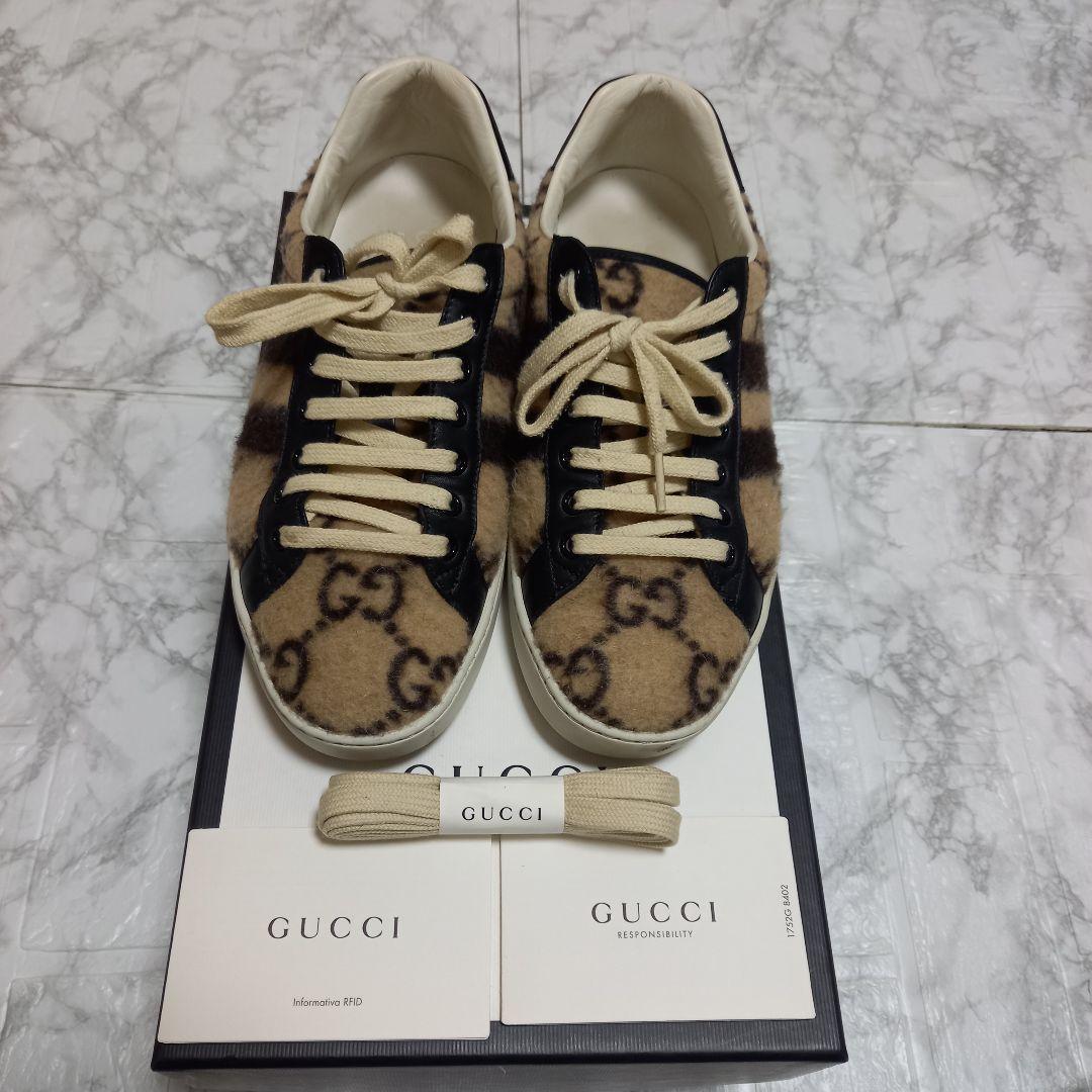 GUCCI スニーカー ベージュ/ブラック