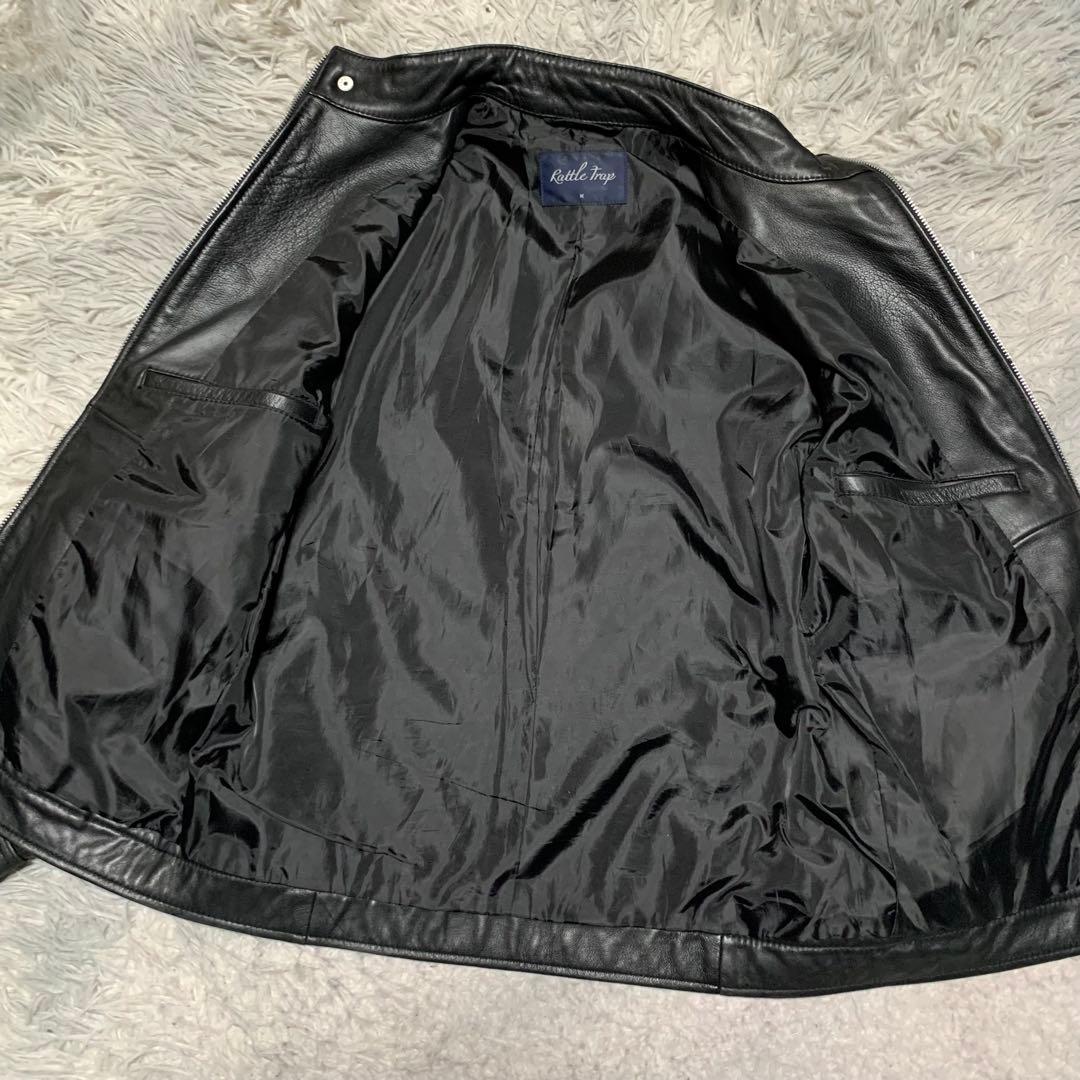美品 Rattle Trap メンズビギ レザージャケット シングルライダース