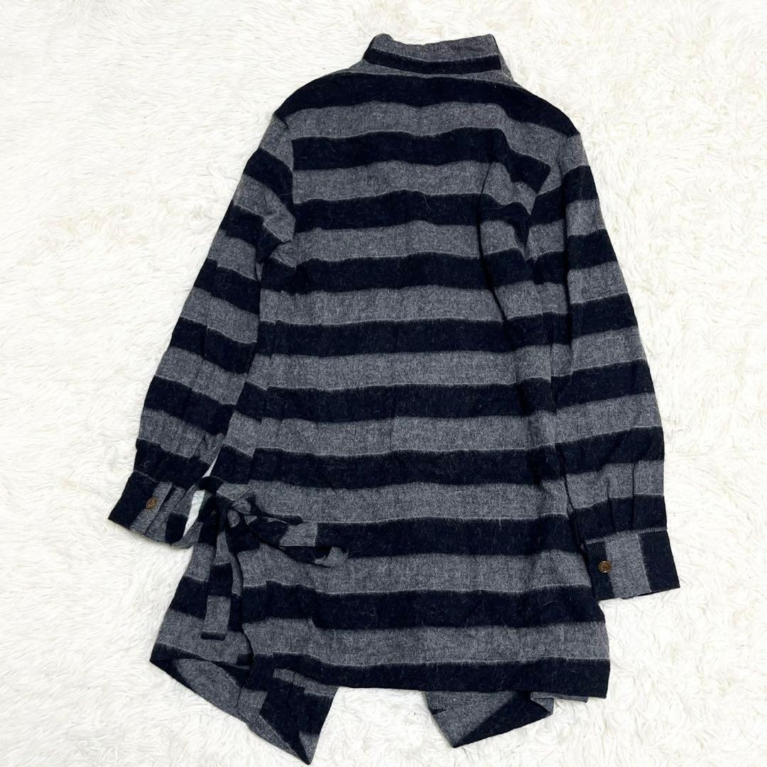 ヴィヴィアンウエストウッド マン 変形ロングカーディガン ボーダー 日本製