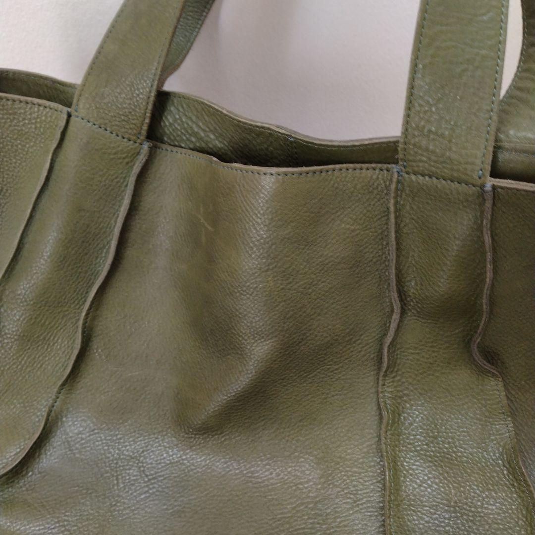 腸*イ様 ヨーガンレール　レザー　トートバッグ　ショルダーバッグ　大容量