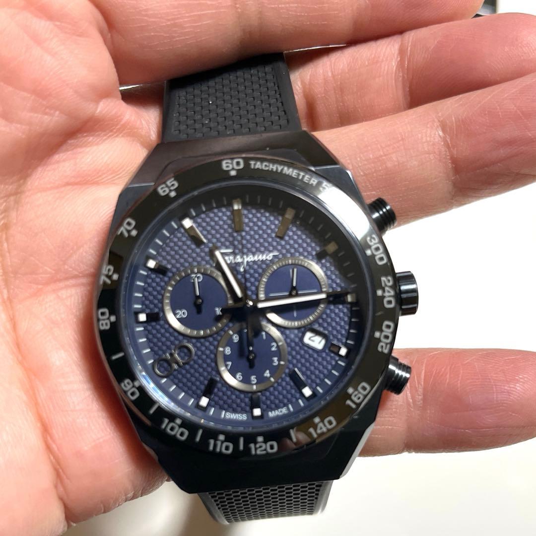 フェラガモ　メンズ 腕時計　SFHR00220 SLX Chono ネイビー