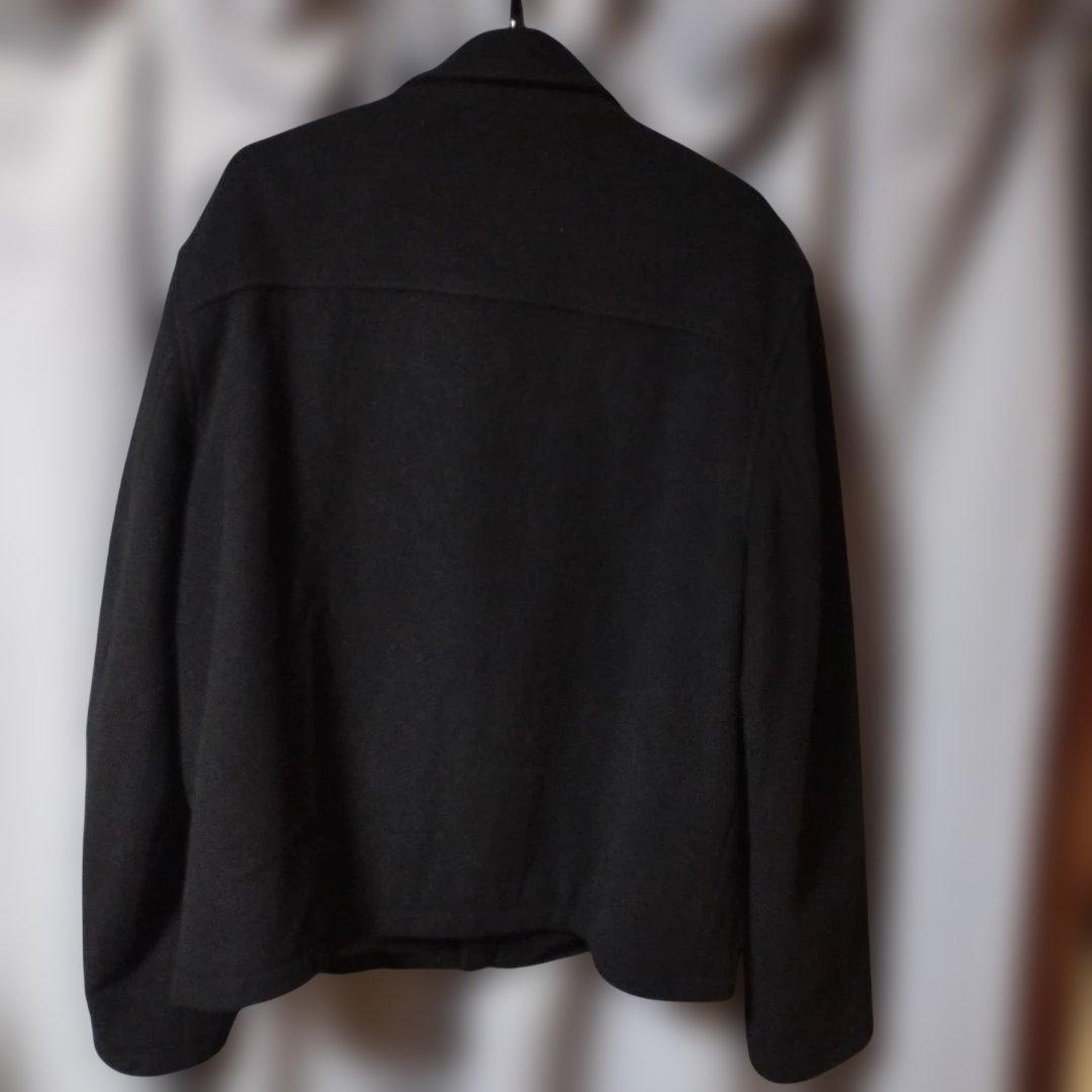 USA古着バナナリパブリック カシミヤ入り高品質ウールジャケット 黒 Lブルゾン