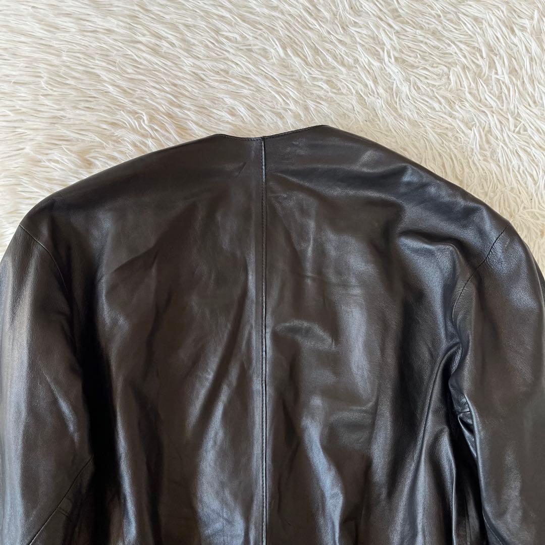 【新品未使用】ザラ　レザーコレクション　ウエストベルト　ラムレザー　ロングコート