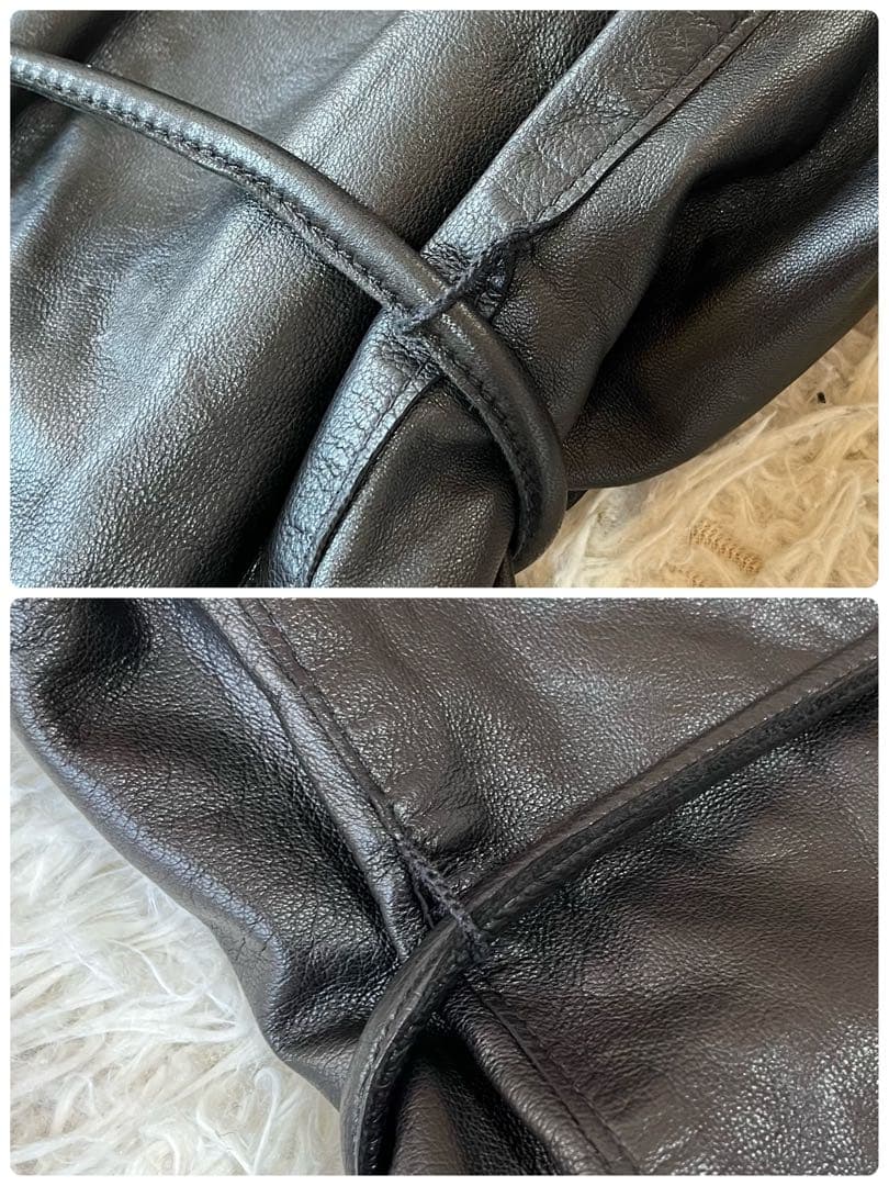 【新品未使用】ザラ　レザーコレクション　ウエストベルト　ラムレザー　ロングコート