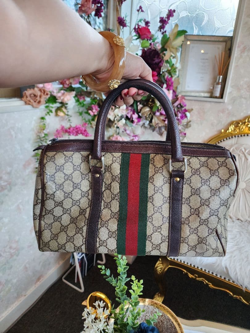 GUCCI グッチ ヴィンテージ ボストンバッグ