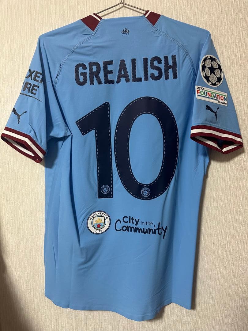 【新品タグ付き】マンチェスターシティ　ホーム選手支給　グリーリッシュ