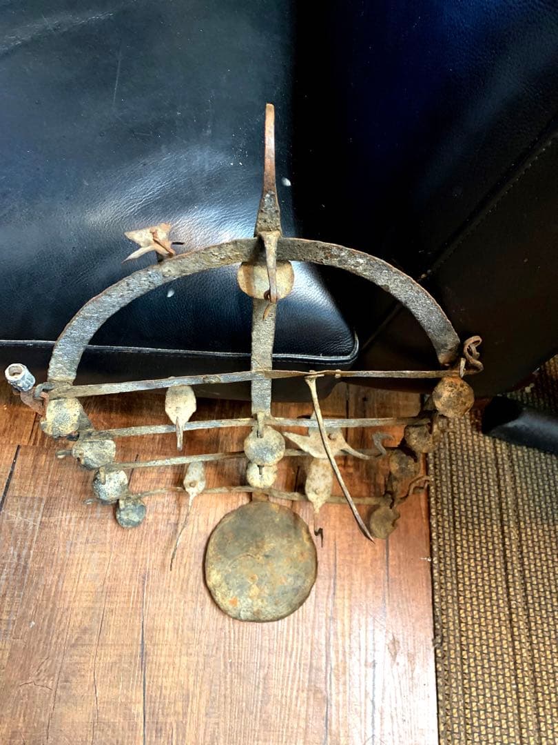 レア　アンティーク　壁掛けオイルランプ