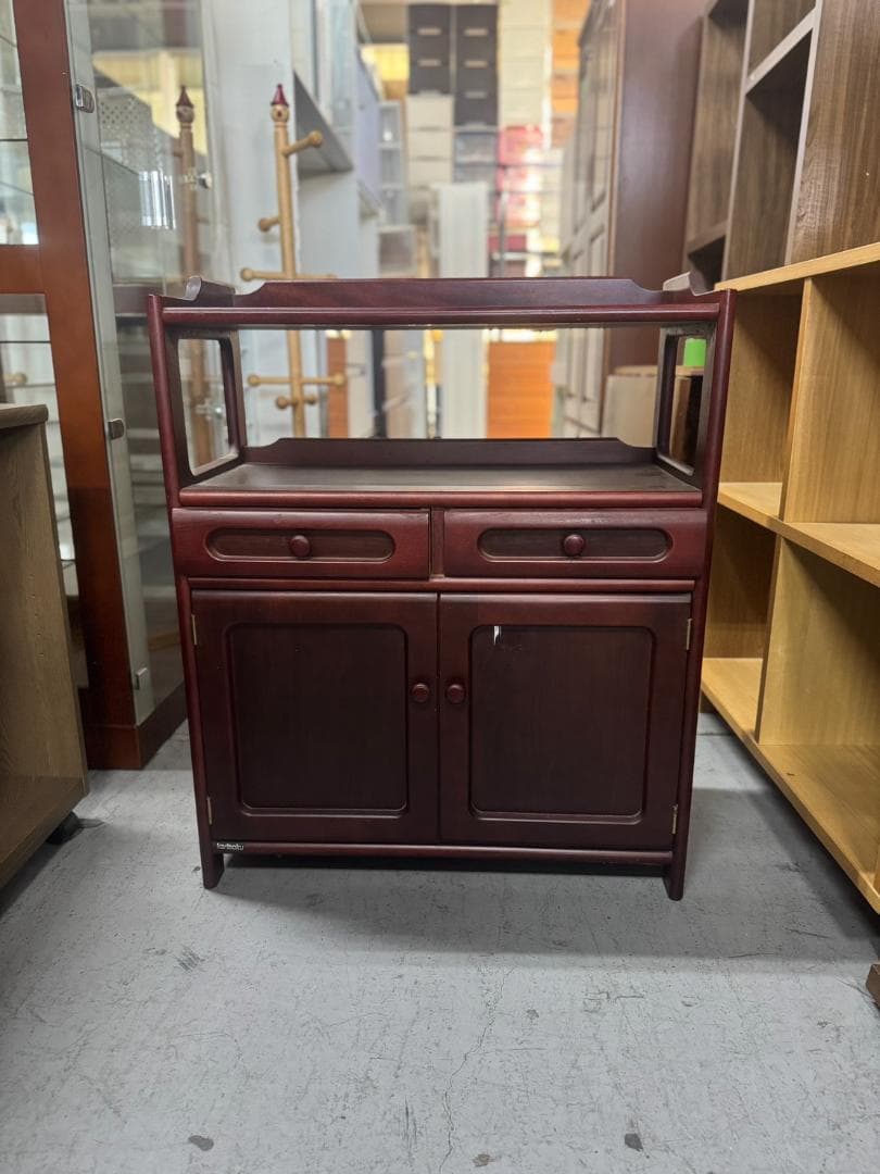 レトロ　Karimokuカリモク家具　カリモク 電話台 棚 ラック 花台 220