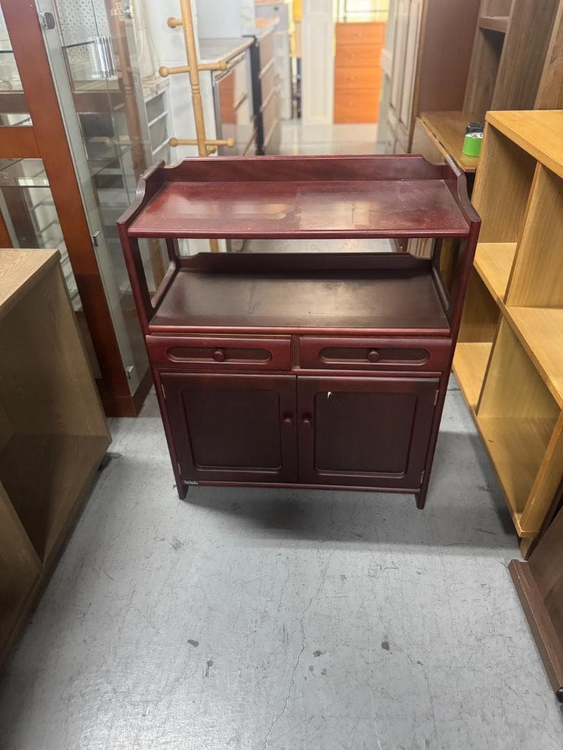 レトロ　Karimokuカリモク家具　カリモク 電話台 棚 ラック 花台 220