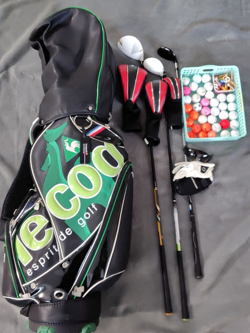 ルコックスポルティフ ゴルフ キャディバッグ　クラブ　備品まとめ売り