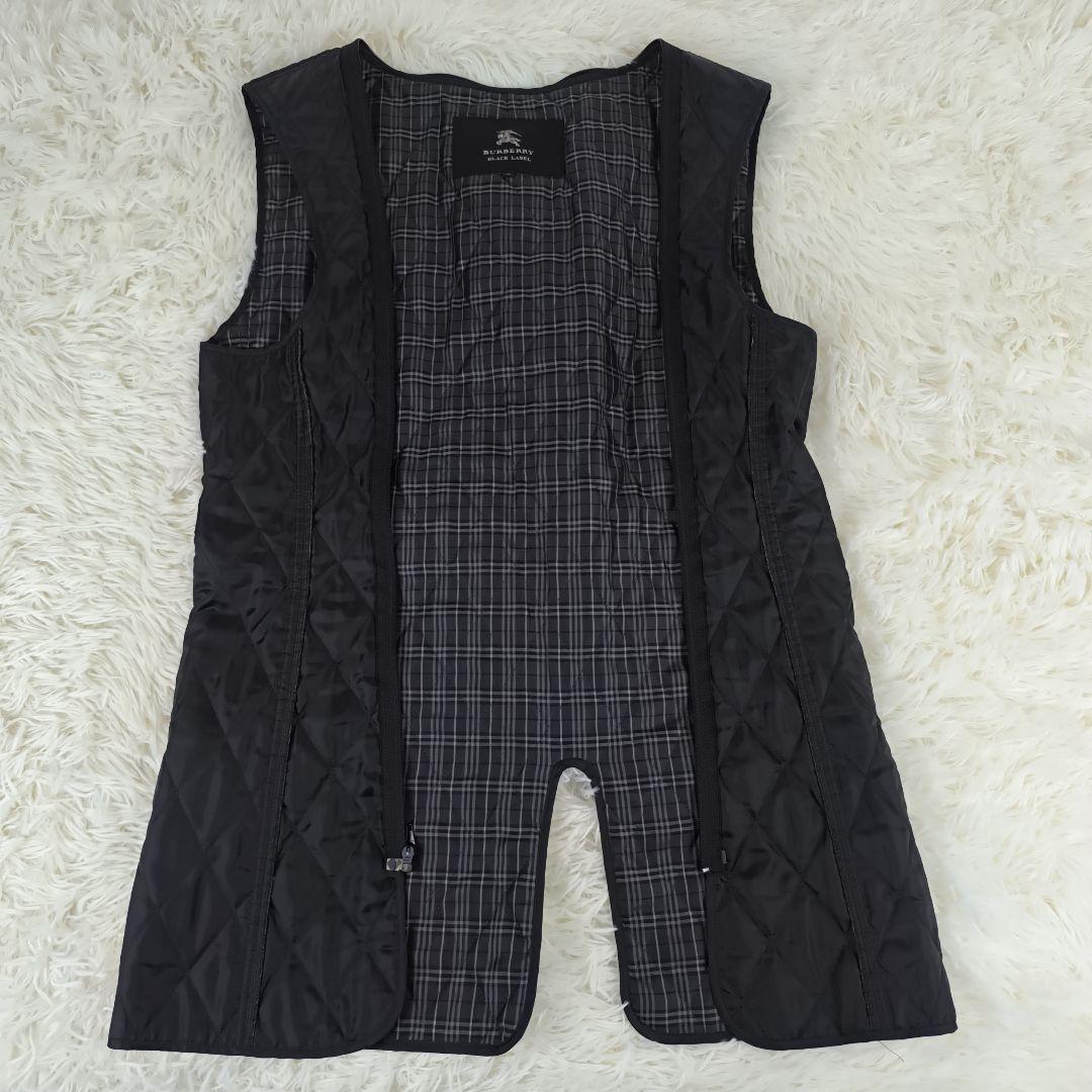 極美品✨ バ－バリーブラックレーベル トレンチコート ヘリンボーン チェック 黒