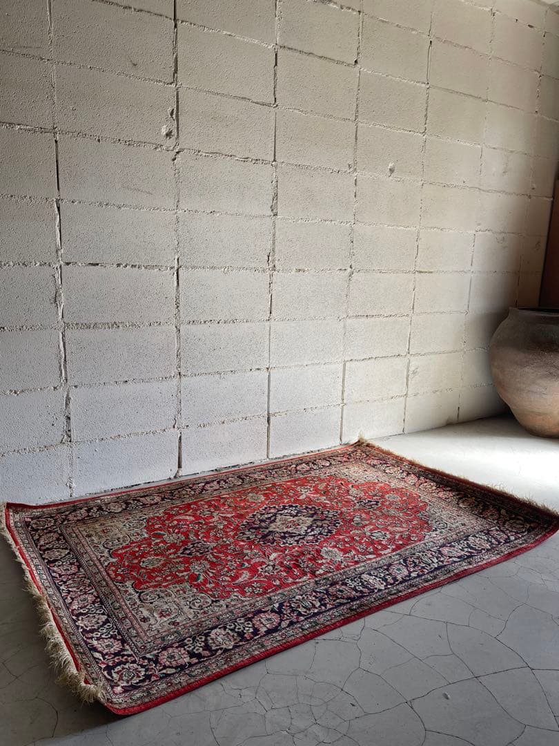 ペルシャ絨毯　シルク100% 100 × 152