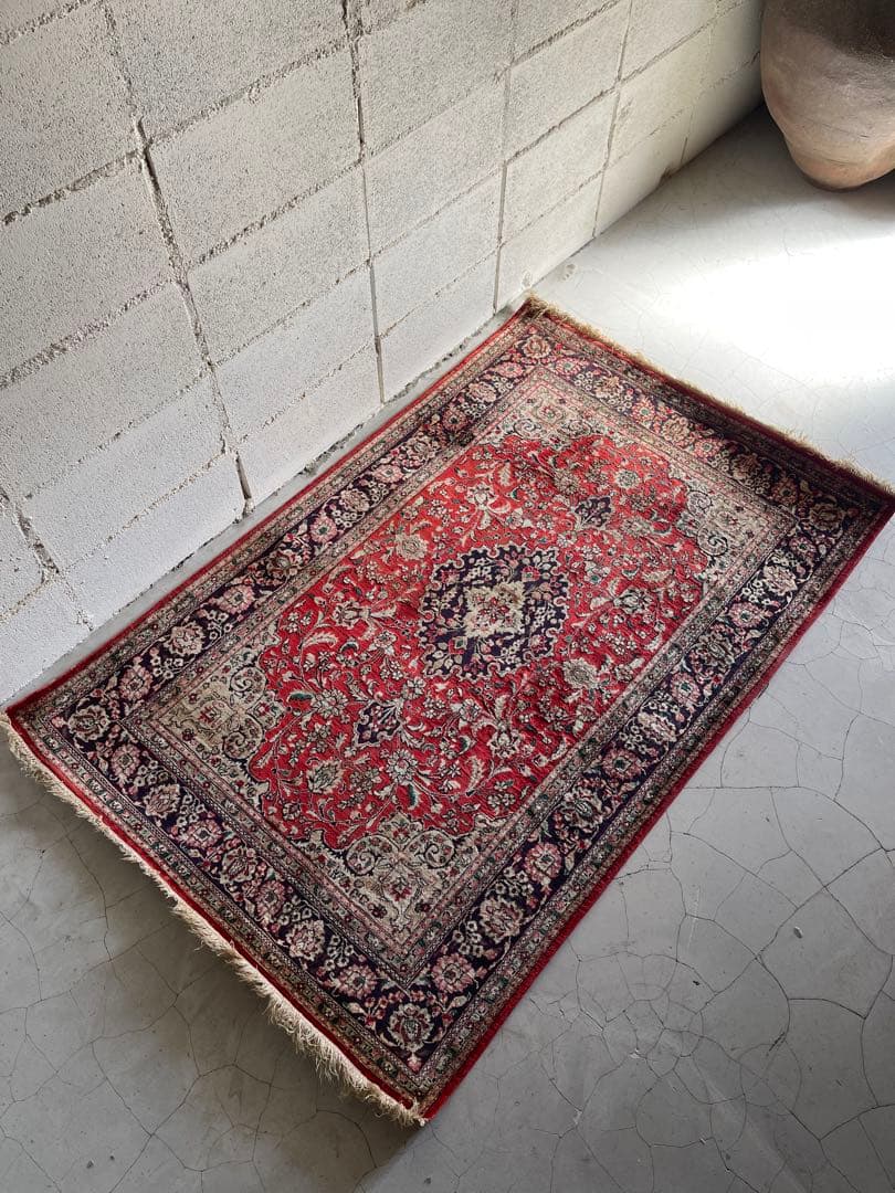 ペルシャ絨毯　シルク100% 100 × 152