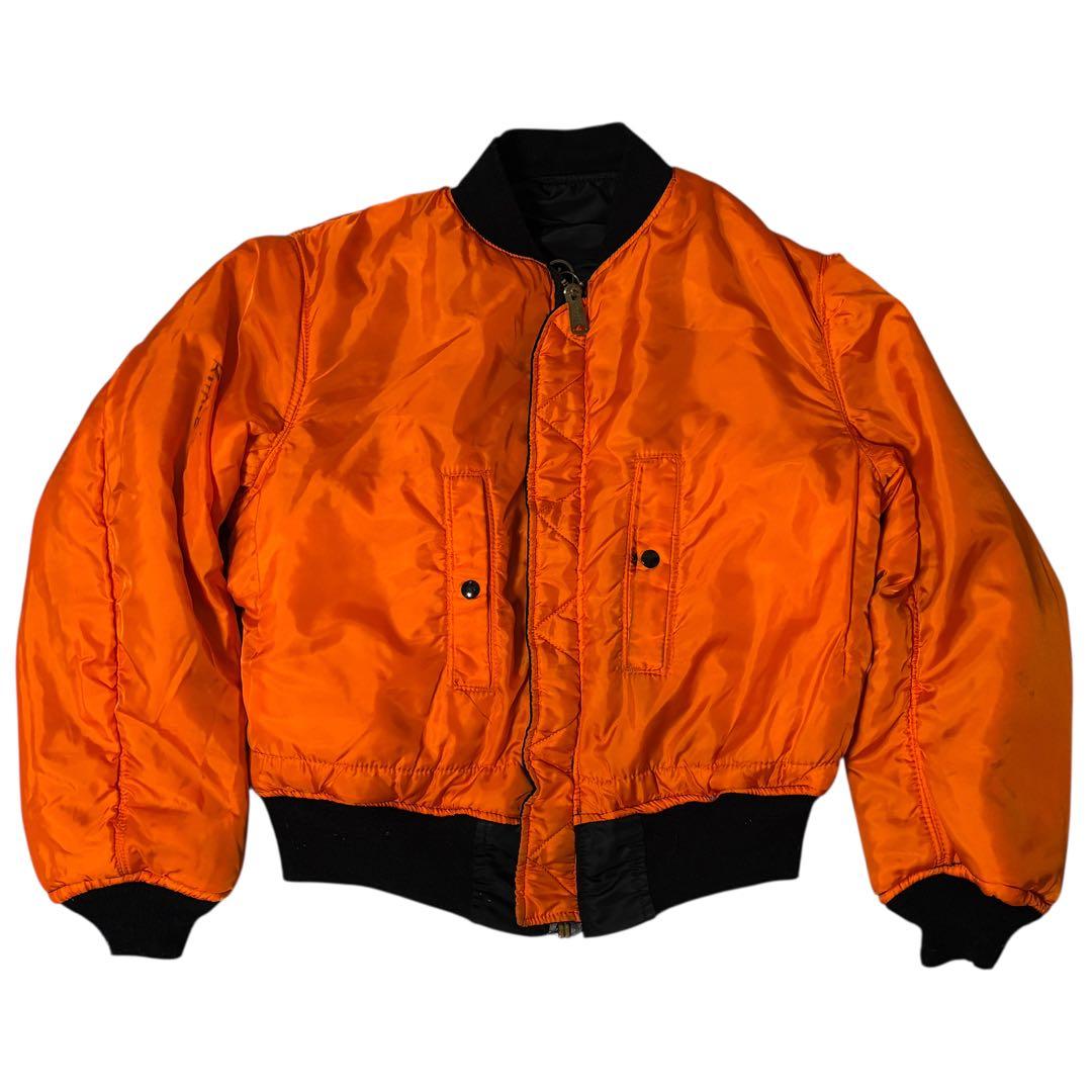 【人気】アルファインダストリーズ　ma-1 USA製　IDEALジップ L 短丈