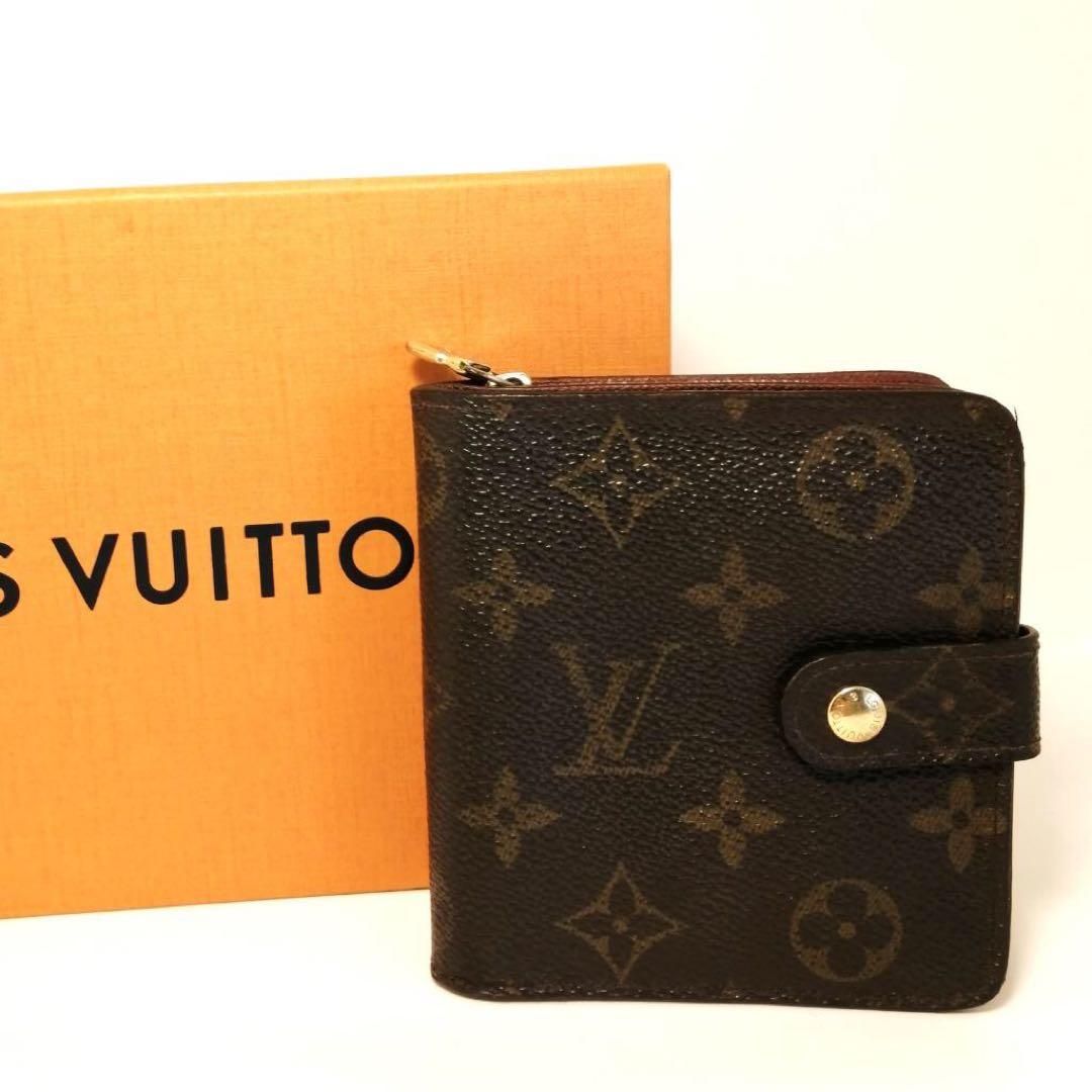 たぬきち　LOUIS VUITTON モノグラム コンパクトジップ　財布
