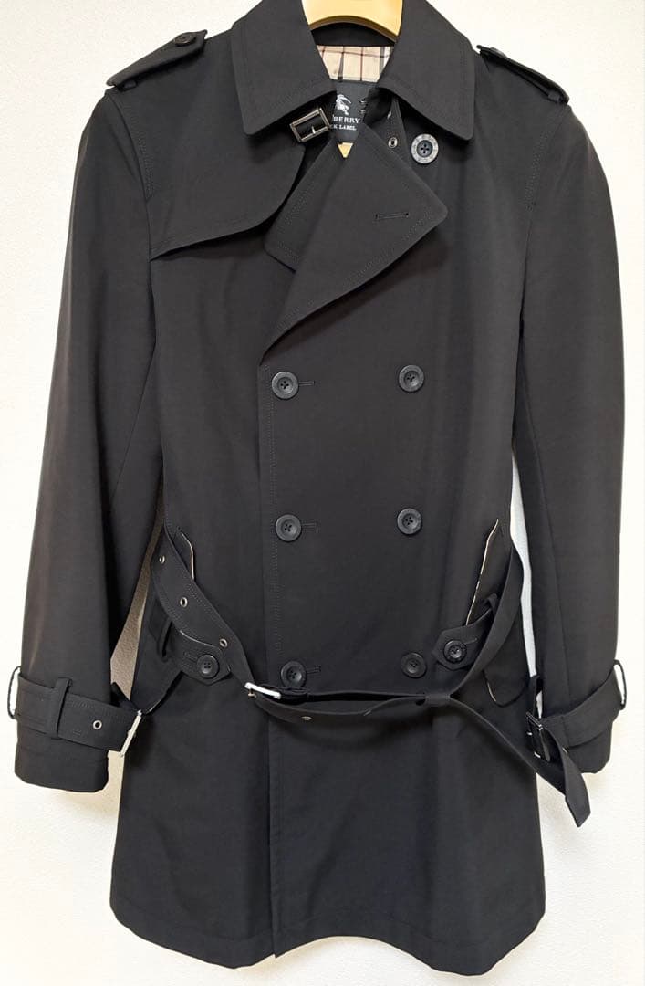 【新品】バーバリー ブラックレーベル　トレンチコート ブラック サイズM