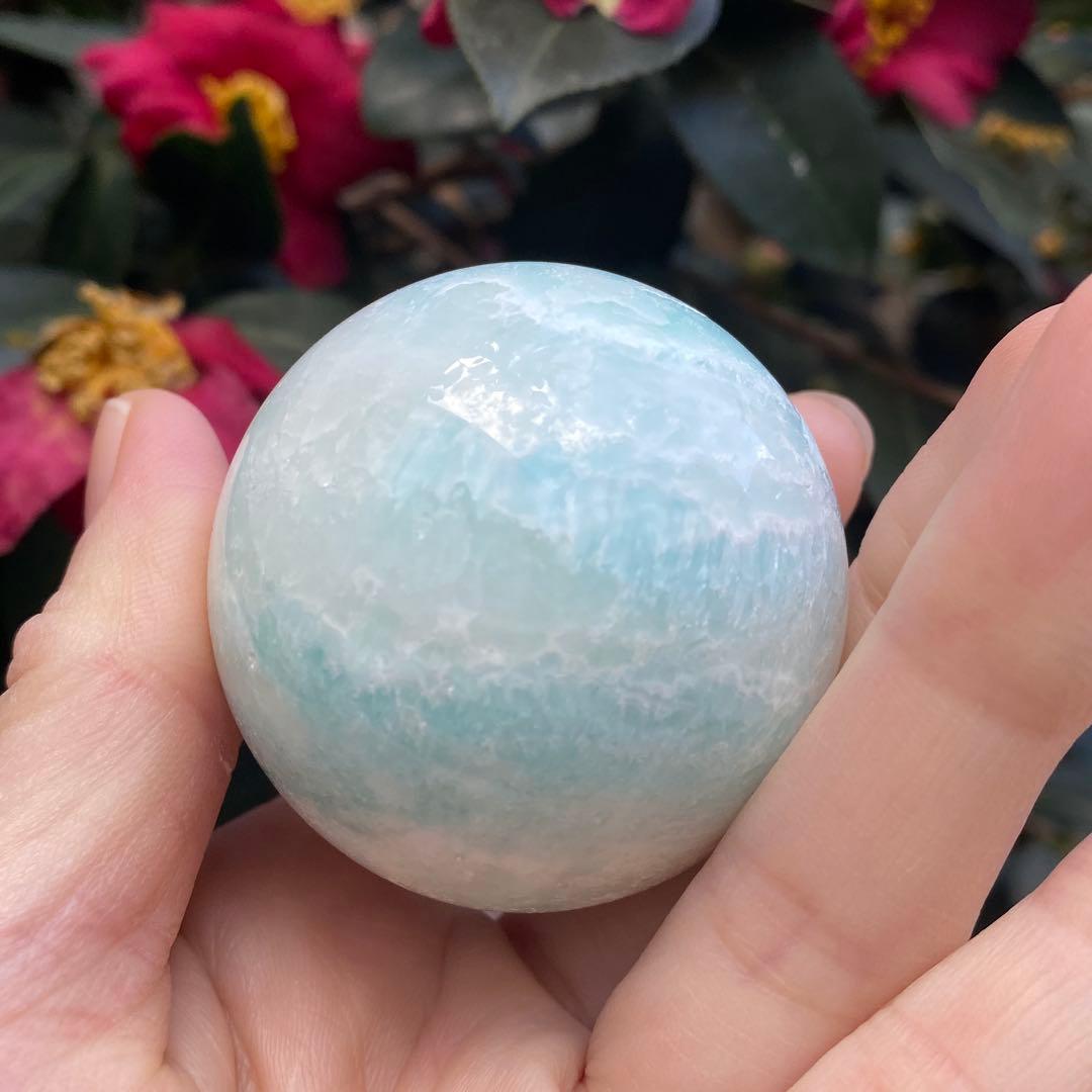 極美 ブルーアラゴナイト スフィア 46mm