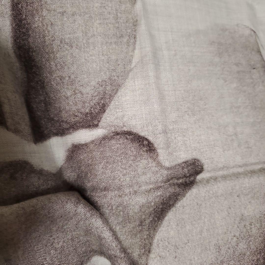 《美品》エルメス　カレジュアン　カシミアシルク140　アルマの薔薇