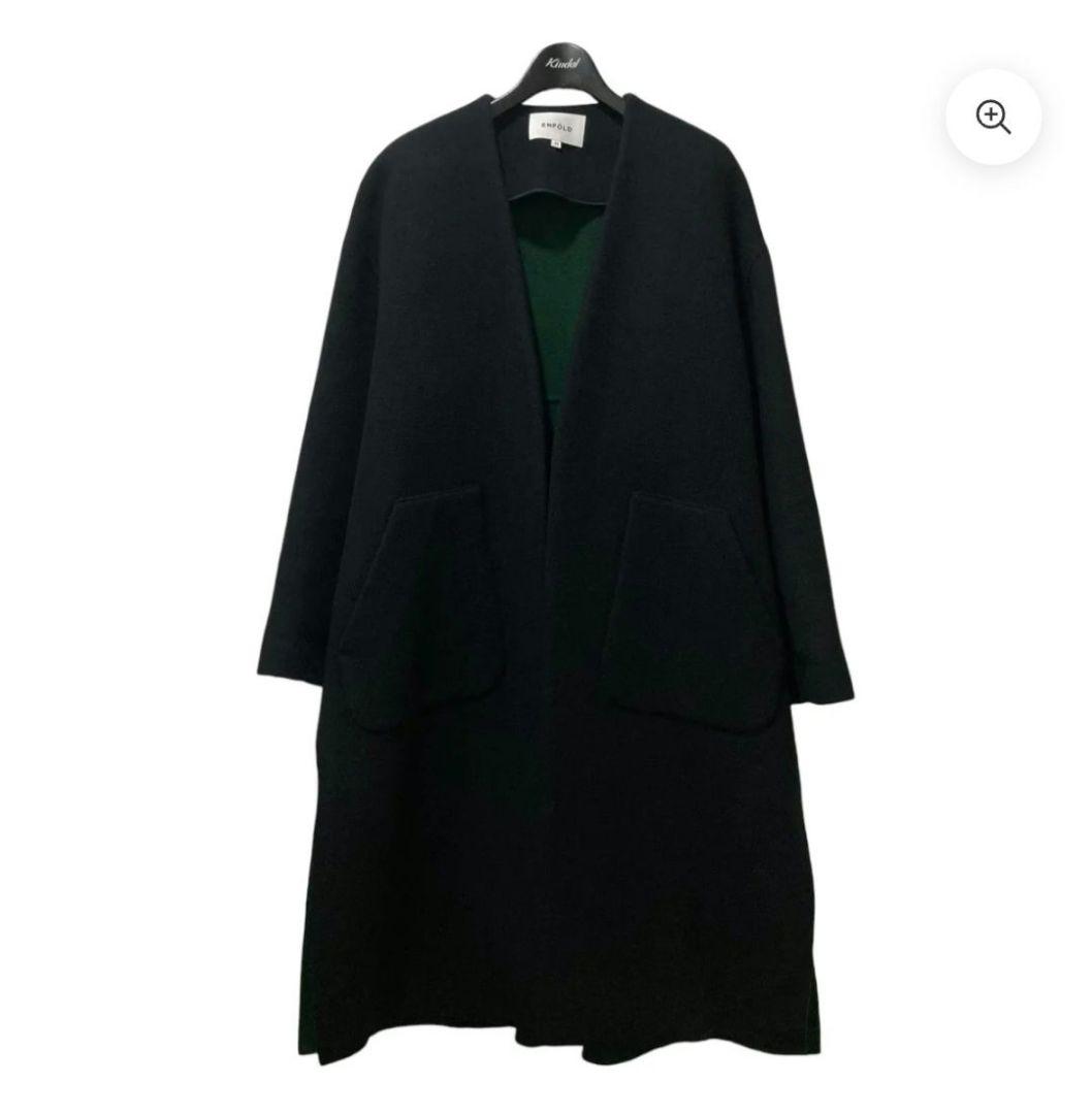 ENFOLD エンフォルド ノーカラーウールコート 新品