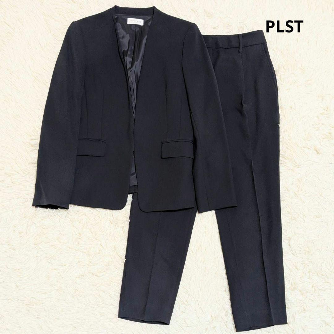 ✨美品✨ プラステ パンツスーツ セットアップ 洗える ネイビー M