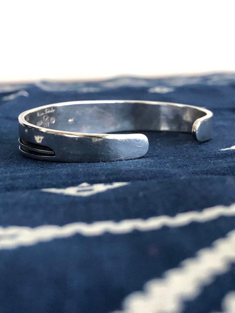 ジェイソンタカラ　オーバーレイ　バングル　メイズ　14K×シルバー　サンフェイス