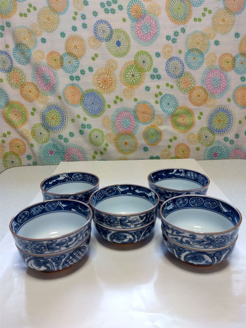 京清水焼染付向付胴筋入手がき手引き