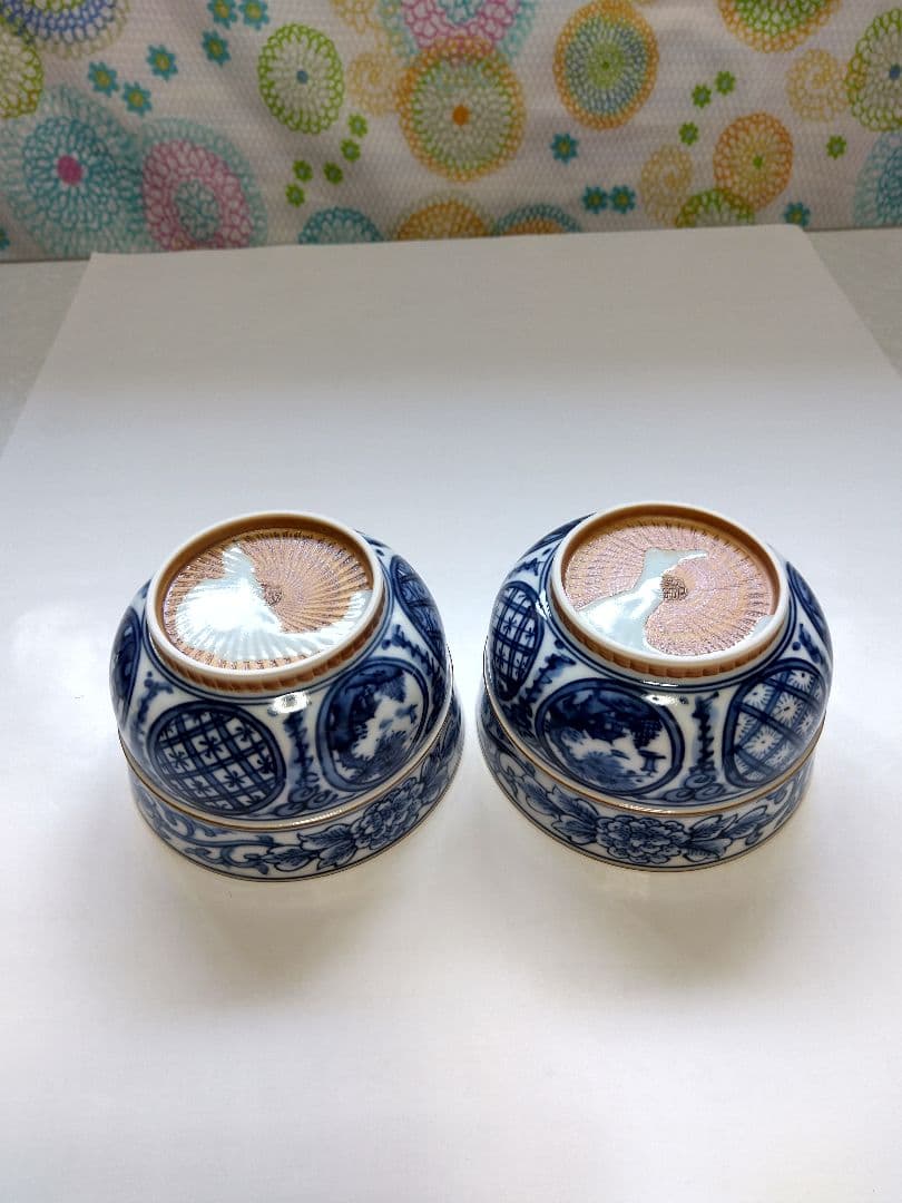 京清水焼染付向付胴筋入手がき手引き