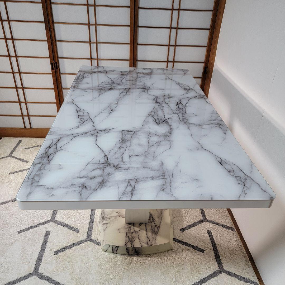 定価89,000円 大理石風ダイニングテーブル 幅150cm奥行85cm高さ77