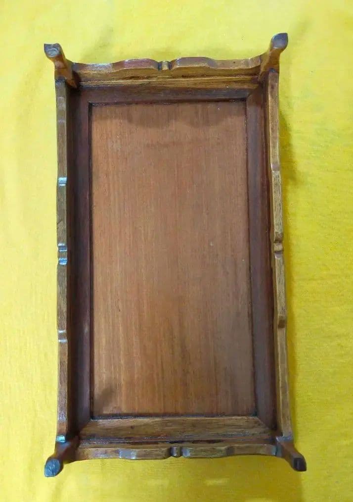 ♥特価セール中!　中国伝統工芸美術　天然唐木材　長方形花台