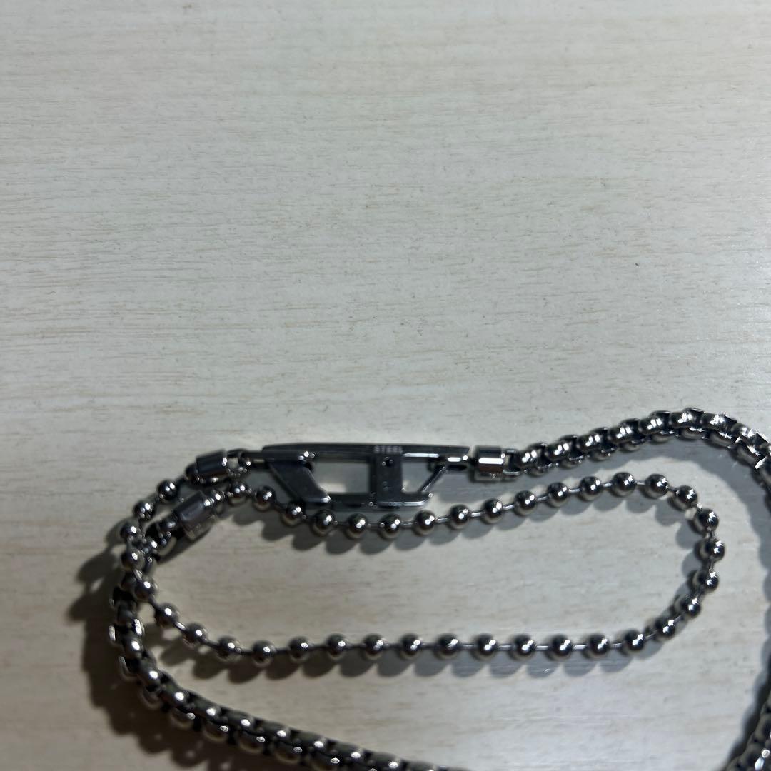 DIESEL ディーゼル 2WAY ブレスレット　ネックレス　シルバー