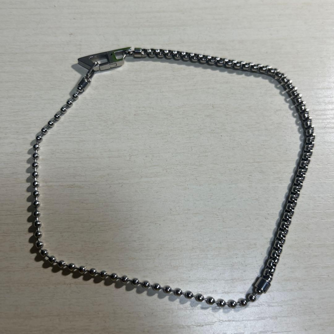 DIESEL ディーゼル 2WAY ブレスレット　ネックレス　シルバー