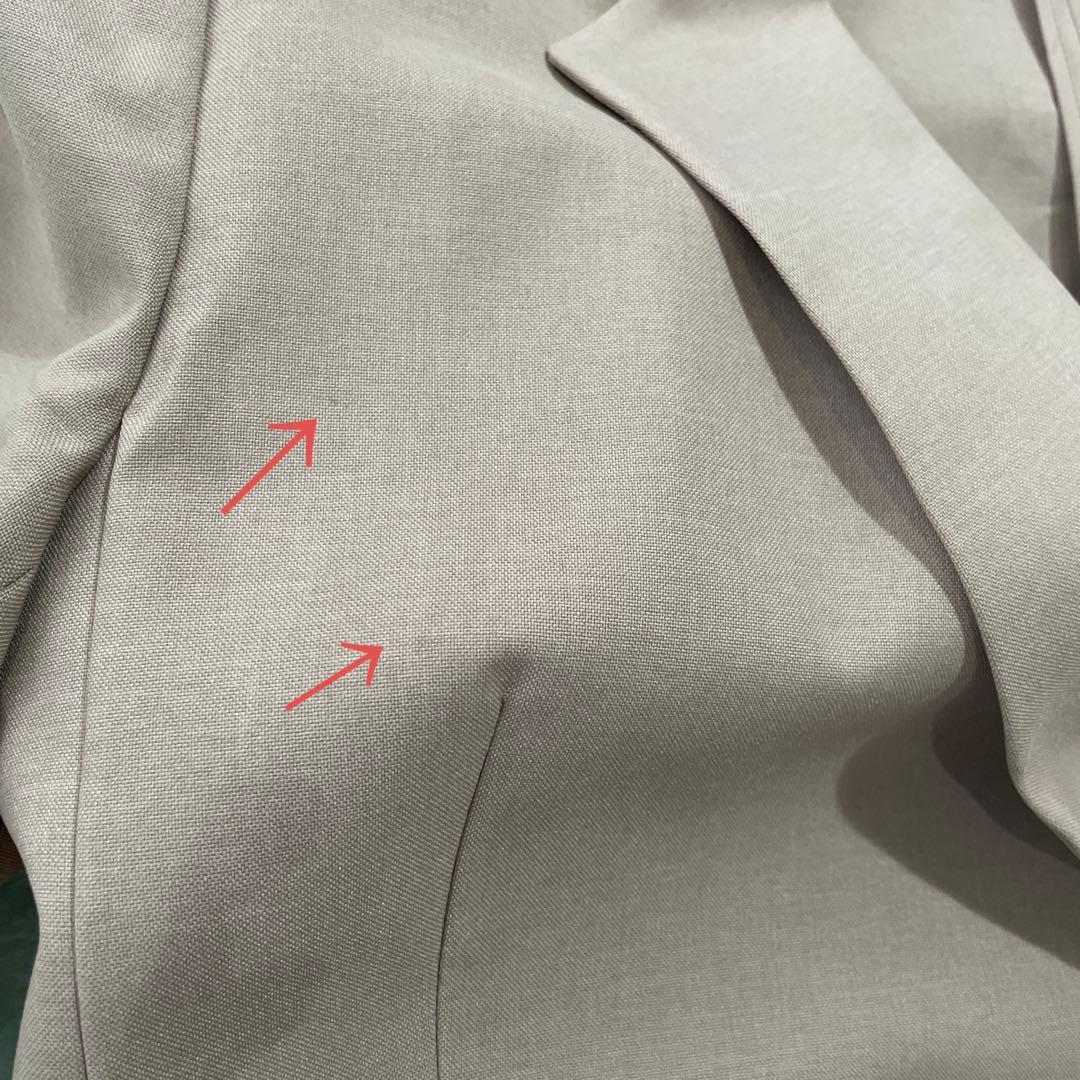 【PLST】プレミアムオックス　パンツスーツ　ダブルジャケット　セットアップ　L