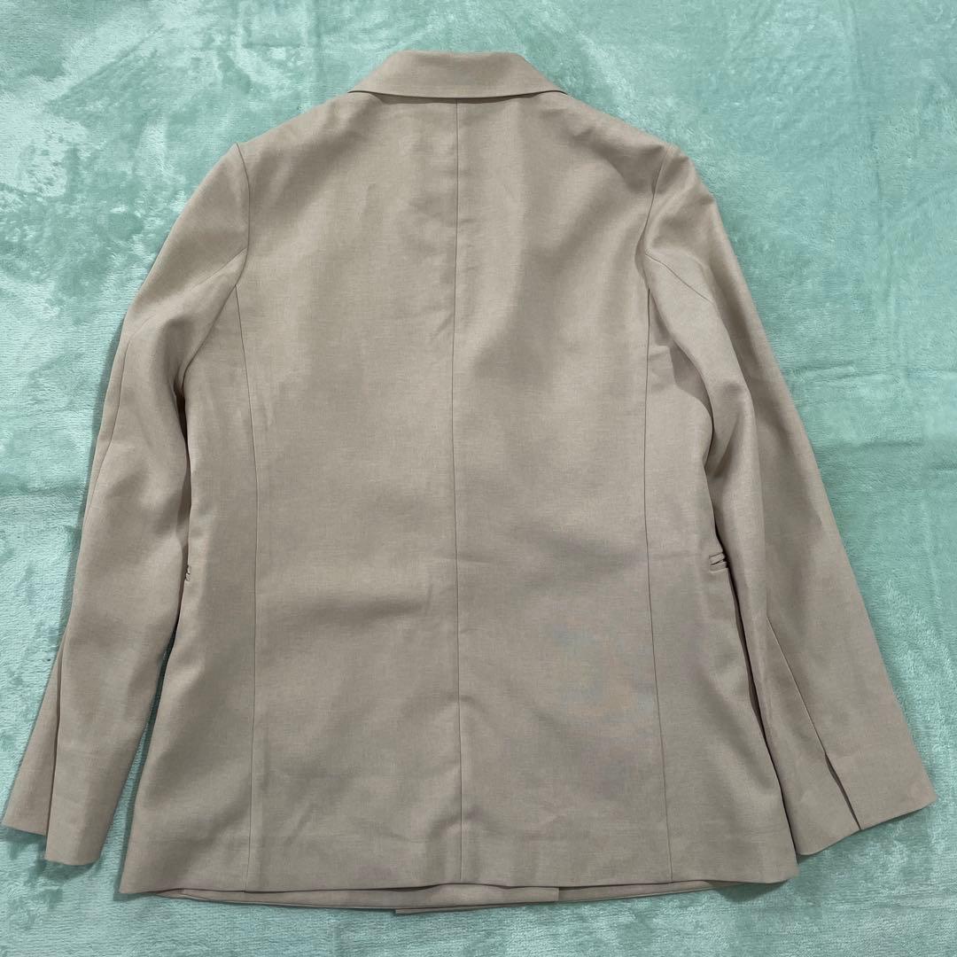 【PLST】プレミアムオックス　パンツスーツ　ダブルジャケット　セットアップ　L