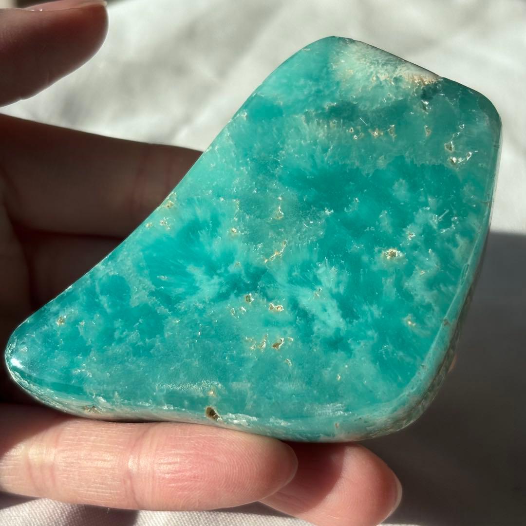 超高品質　スミソナイト　天然石　フリーフォーム　ブルーアラゴナイト