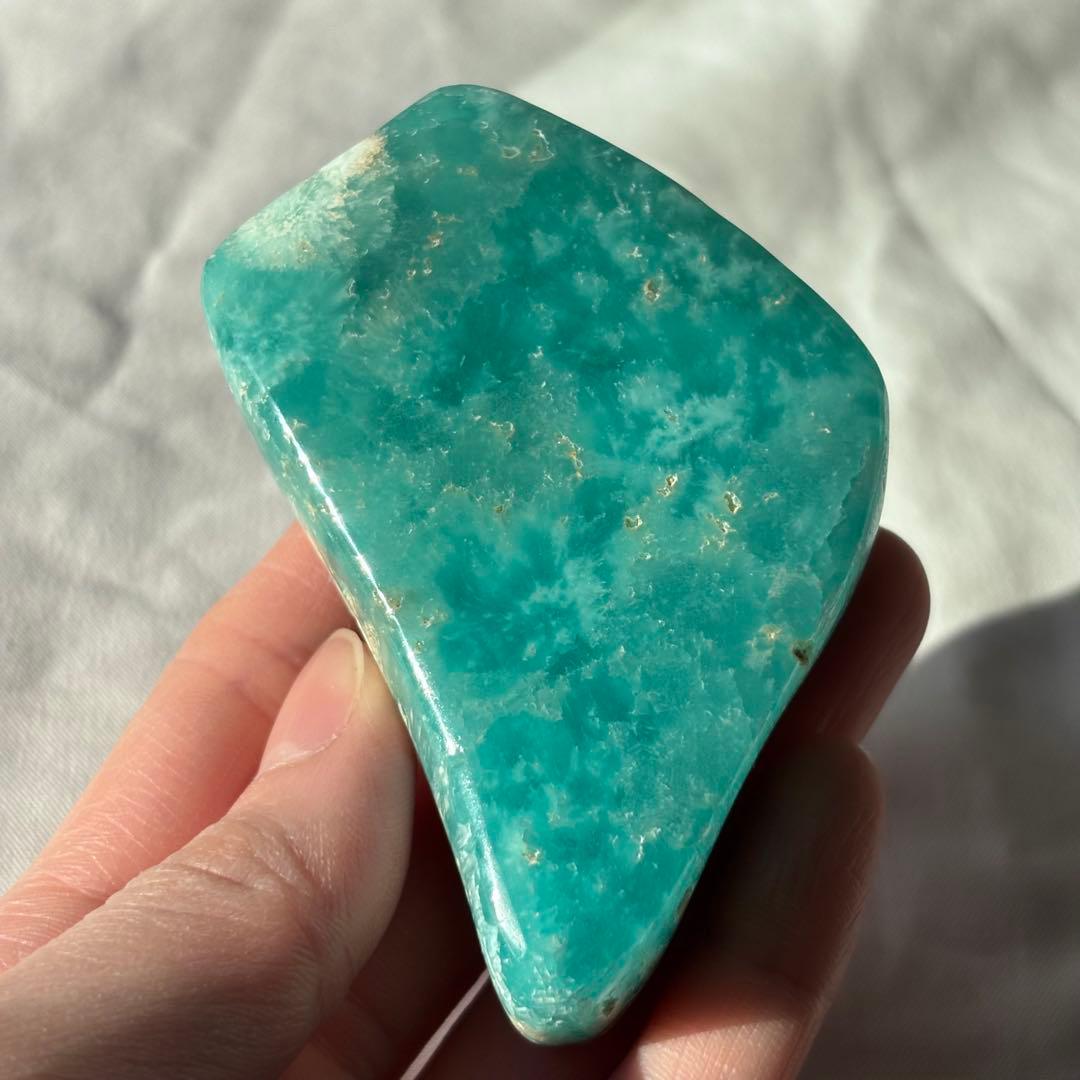 超高品質　スミソナイト　天然石　フリーフォーム　ブルーアラゴナイト