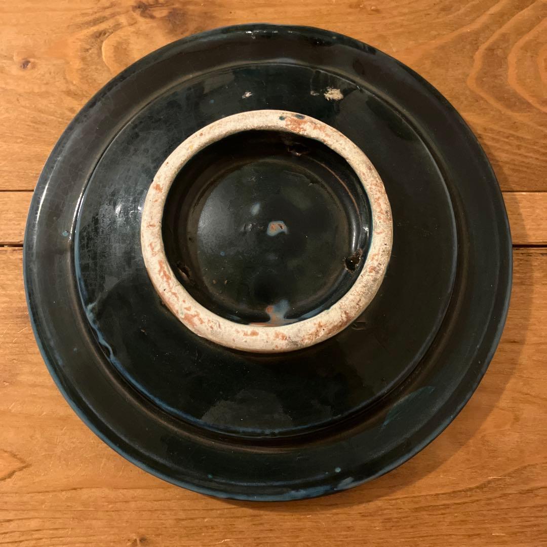 モロッコ　アンティーク皿　壁掛け穴あり