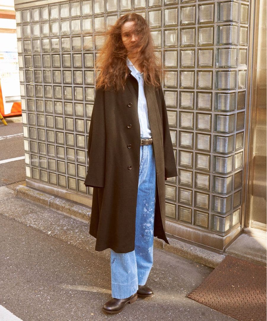 新品 Interim ヴァージンウール100% ステンカラーコート